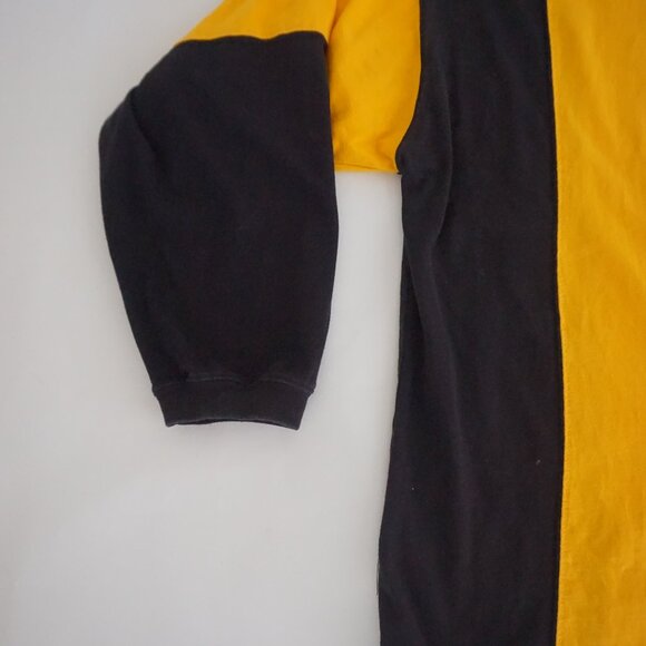 The Edge NFL Black Yellow Pittsburgh Steelers Cotton Rugby Shirt Embroidered XL - Picture 8 of 9
